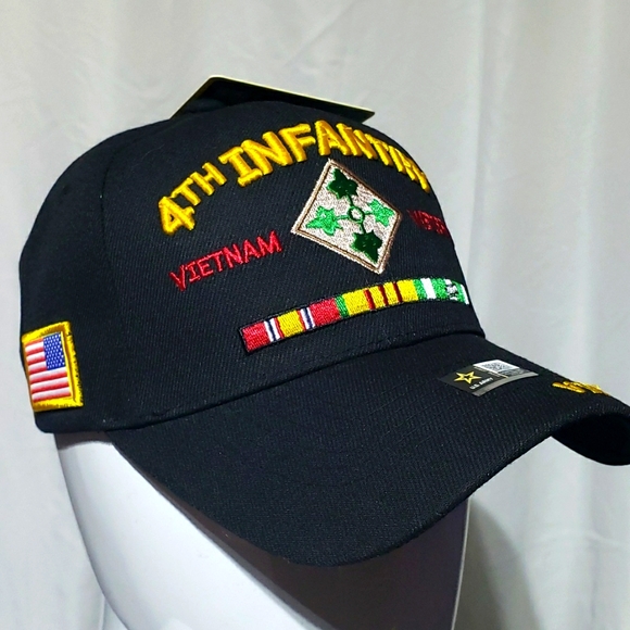 MILITARY U.S. ARMY 4TH INFANTRY Div Vietnam Veteran Hat - Picture 4 of 5